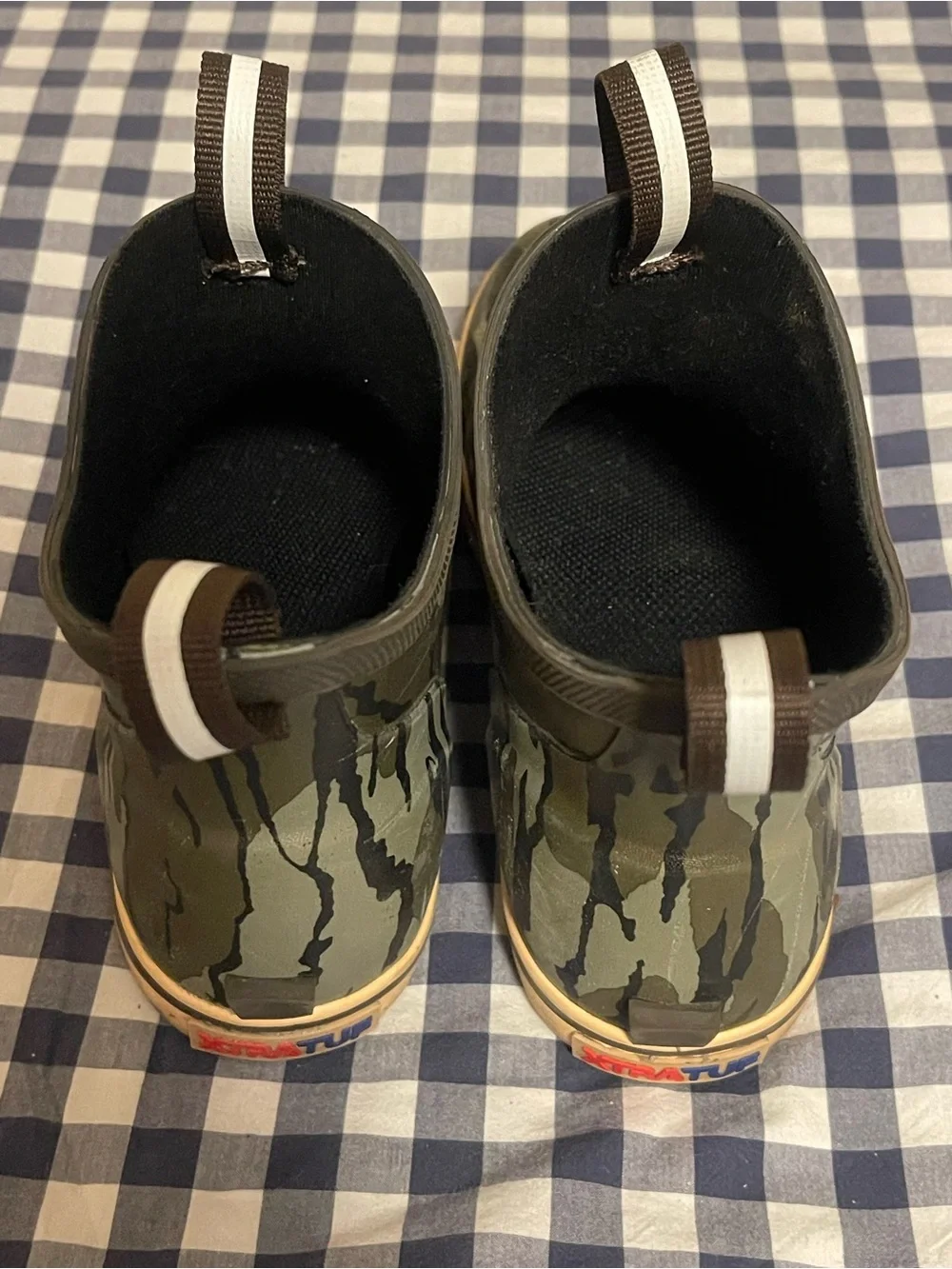 Xtratuf Kids' Camo Green Slip-On Deck Boots